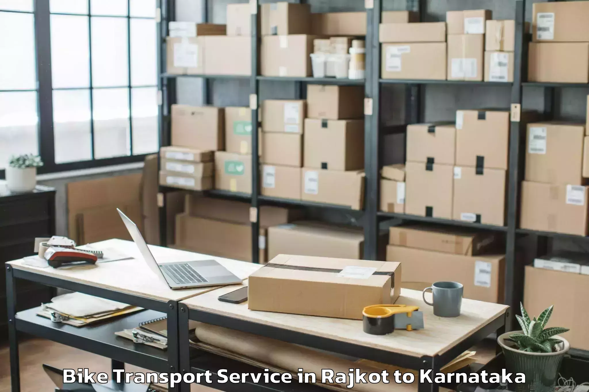 Hassle-Free Rajkot to Karnatak University Dharwad Bike Transport